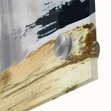 Close-up of an abstract strokes and lines design wall art piece, showcasing vibrant colors and intricate patterns, perfect for modern decor and artistic spaces.