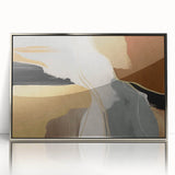 Framed wall art showcasing an abstract design with silver strokes and lines, set against a sleek acrylic backdrop, ideal for modern decor and artistic interiors.