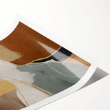 Abstract strokes and lines design wall art print featuring vibrant colors and dynamic shapes, ideal for modern home decor or creative spaces, rolled for easy framing.