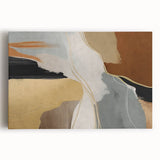 Stretched canvas wall art showcasing an abstract design of colorful strokes and lines, perfect for modern decor, enhancing any interior space with vibrant energy.