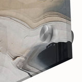 Abstract wall art featuring vibrant strokes and lines in a fluid design, showcasing a harmonious blend of colors on acrylic glass, perfect for modern decor.