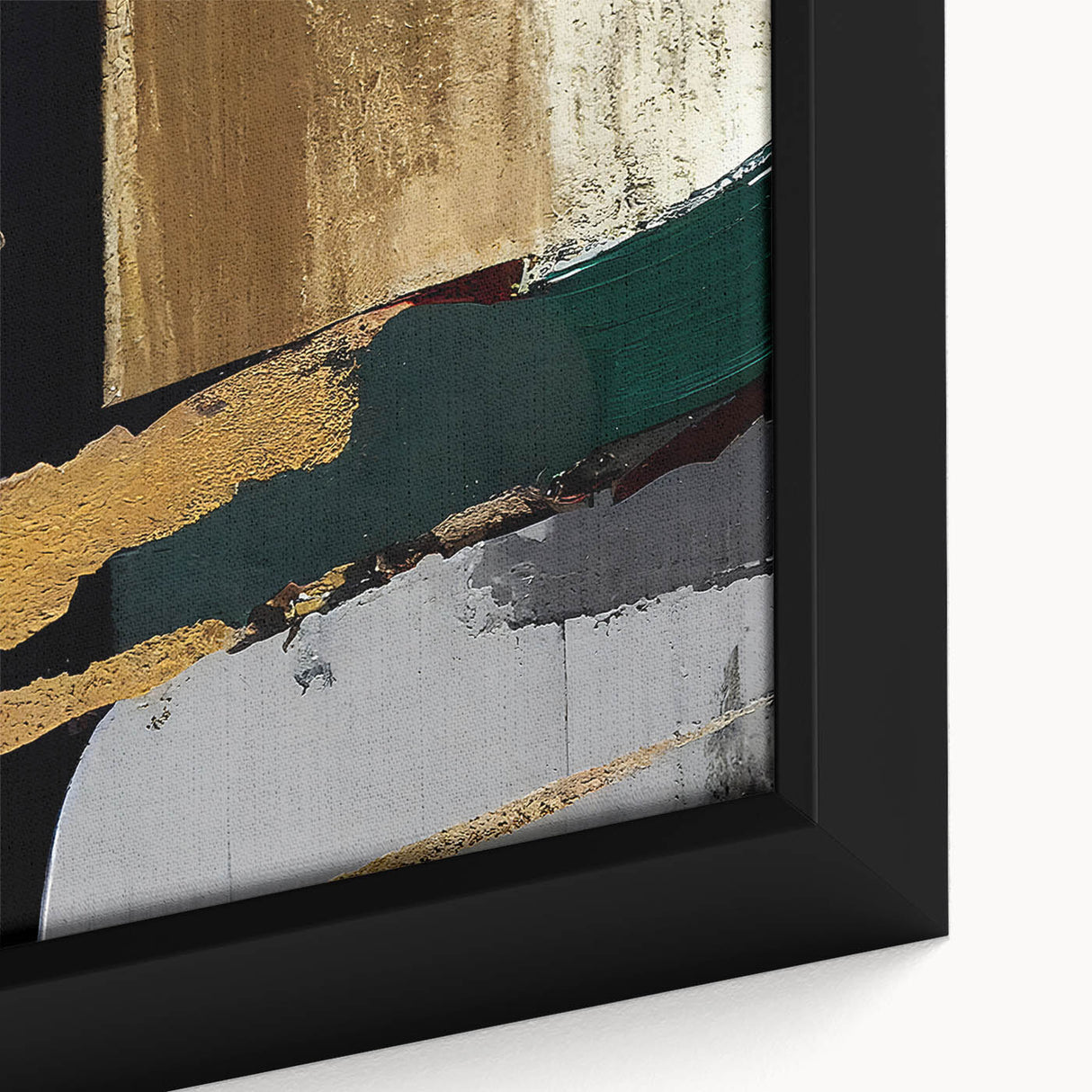 Abstract wall art featuring bold strokes and lines in vibrant colors, framed for elegance. Ideal for modern home decor, enhancing any living space with creativity.