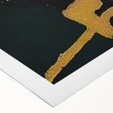 Abstract wall art design featuring dynamic strokes and lines in vibrant colors, ideal for modern home decor, displayed on a rolled canvas for easy framing.