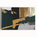 Abstract wall art featuring dynamic strokes and lines in vibrant colors, presented on a stretched canvas, ideal for modern home decor. This eye-catching design adds a contemporary touch to any room, enhancing visual appeal with its fluid shapes and artistic flair.