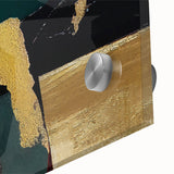 Abstract wall art featuring vibrant strokes and lines in shades of blue, orange, and yellow, showcasing a modern design ideal for contemporary decor.