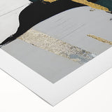 Abstract strokes and lines in vibrant colors create a modern wall art design on rolled canvas, perfect for enhancing contemporary home decor. Ideal for art enthusiasts, this piece adds a dynamic touch to any space.