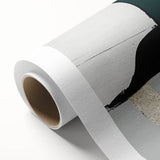 Abstract strokes and lines wall art design on rolled canvas, showcasing vibrant colors and dynamic patterns, ideal for modern home decor, packaged securely for delivery.