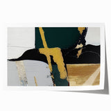 Abstract wall art print showcasing vibrant strokes and lines in warm hues, perfect for modern home decor. Ideal for adding a pop of color to any space.