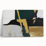 Abstract wall art featuring dynamic strokes and lines in vibrant colors, stretched on canvas, showcasing a modern design that enhances contemporary decor.