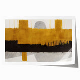 Abstract strokes and lines in vibrant colors create a modern wall art design, perfect for contemporary decor. The rolled print showcases a dynamic blend of hues, ideal for adding a pop of color to any living space.