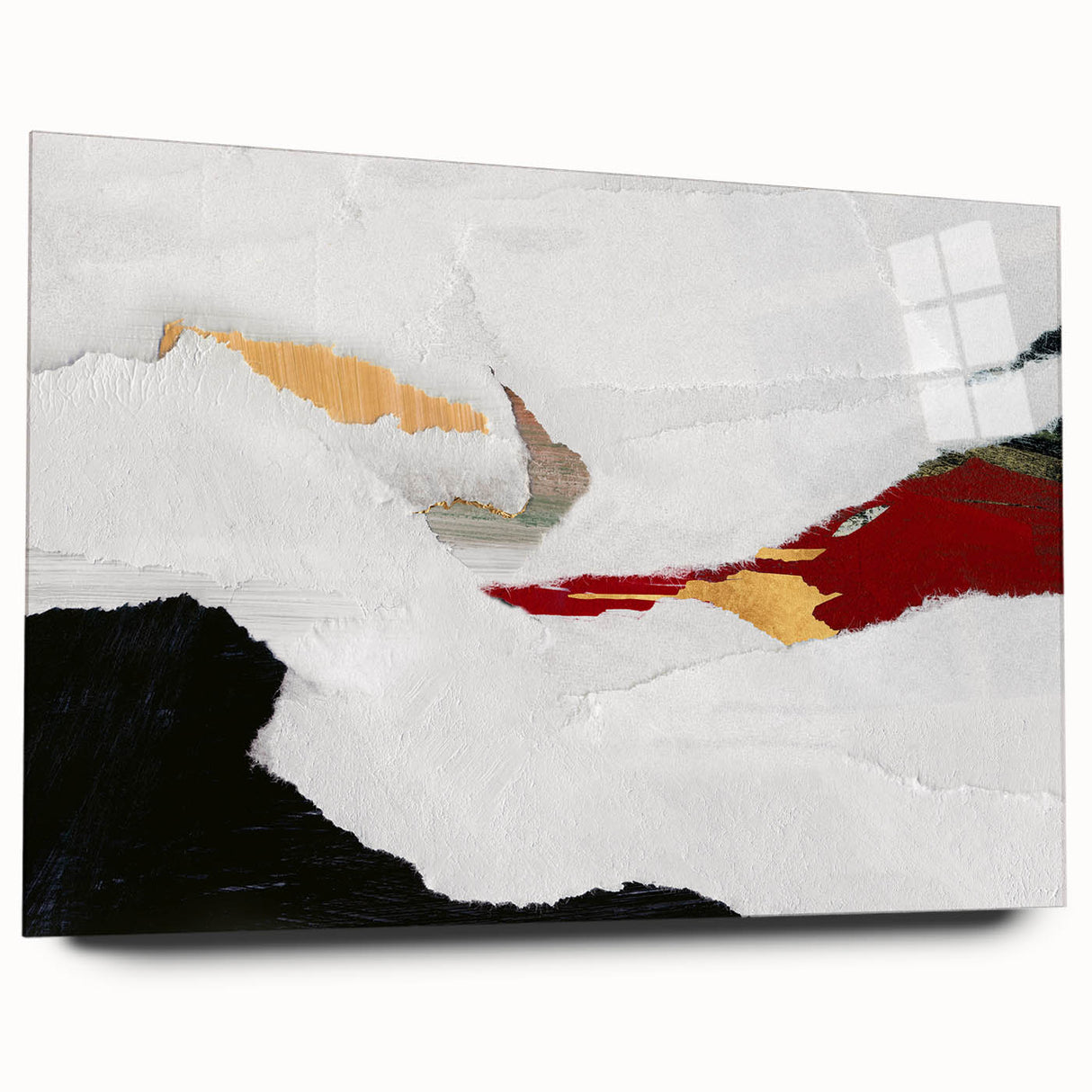 Abstract wall art piece showcasing vibrant strokes and lines in a modern design, displayed in acrylic glass, perfect for contemporary decor.