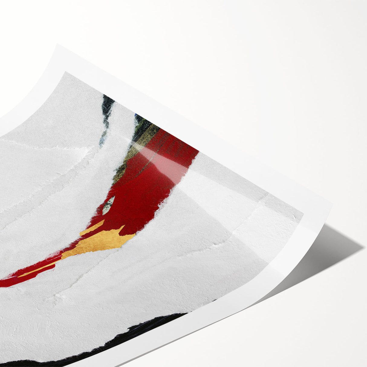 Abstract wall art print showcasing vibrant strokes and lines in rich colors, ideal for modern decor and artistic expression, rolled for easy framing.