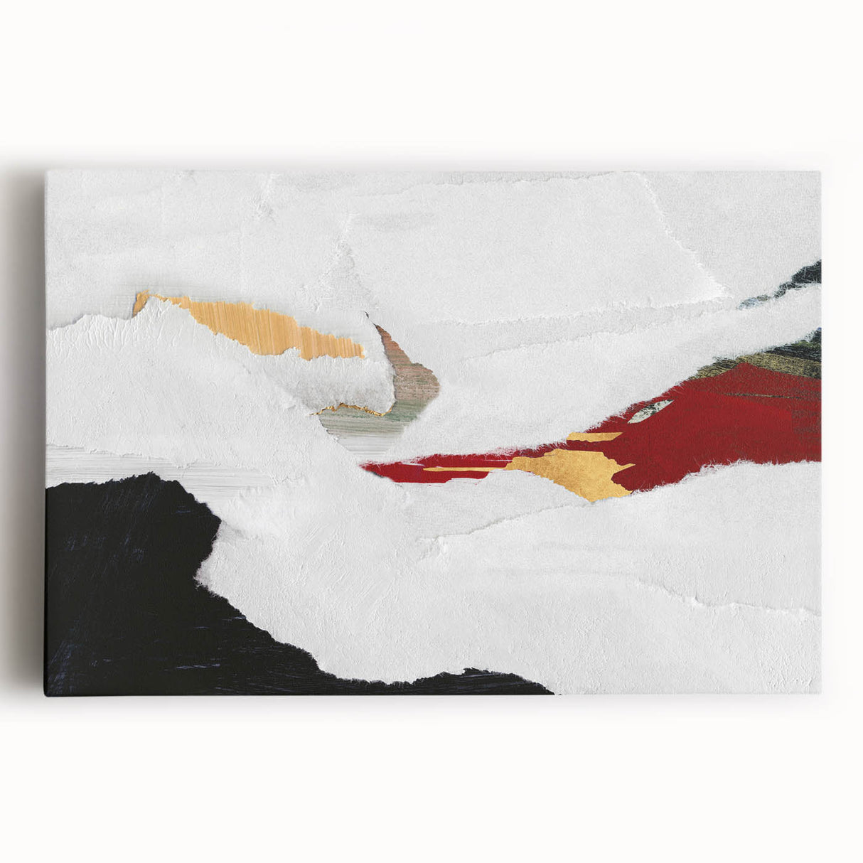 Abstract wall art canvas featuring vibrant strokes and lines in bold colors, ideal for modern decor, adding energy to any space.