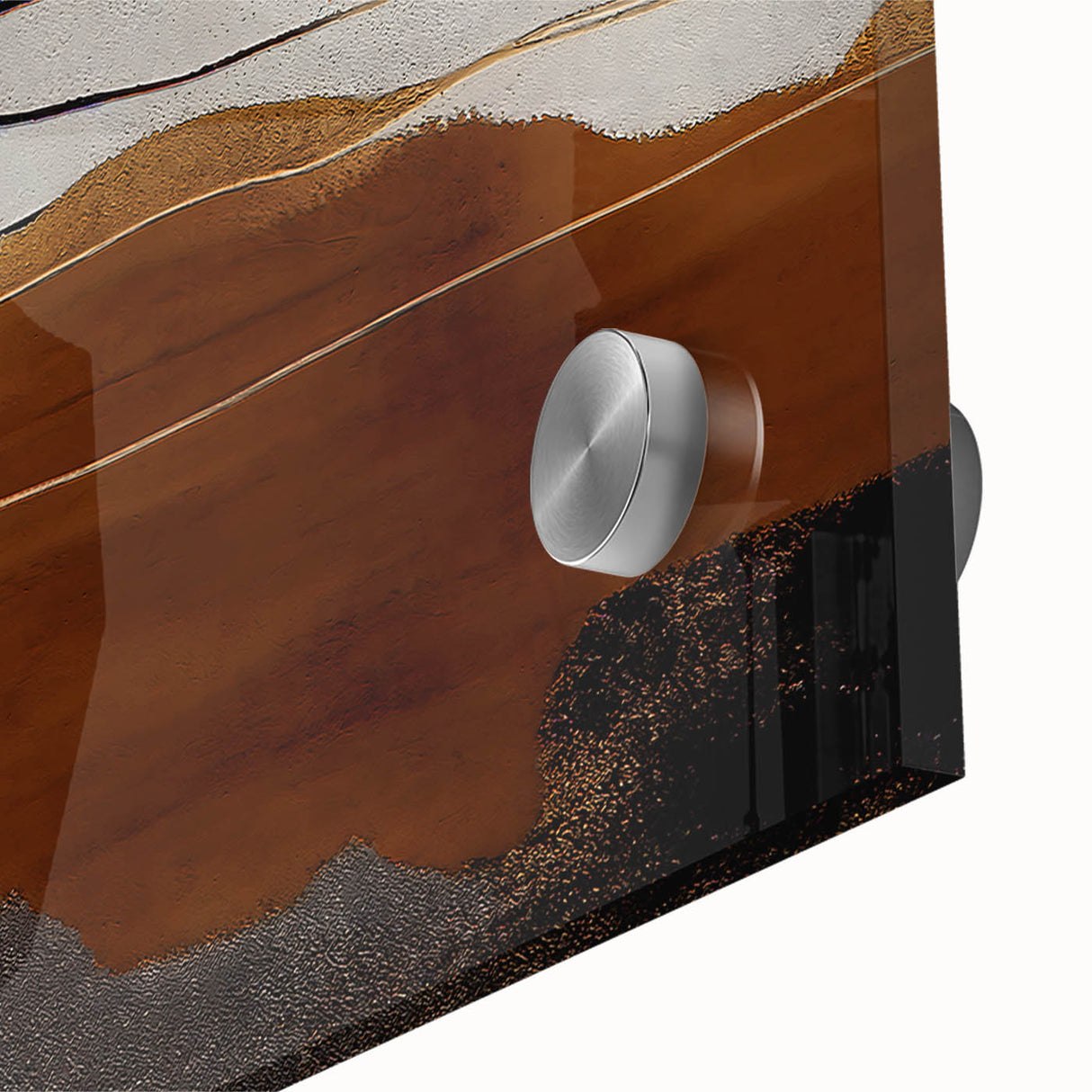 Colorful abstract strokes and lines in a modern wall art design, showcasing vibrant hues and dynamic textures on acrylic glass, perfect for contemporary decor.