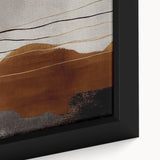 Framed canvas wall art featuring an abstract design of colorful strokes and lines, showcasing a modern artistic style perfect for contemporary decor. The vibrant hues blend harmoniously, adding a dynamic touch to any room.