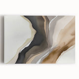Abstract wall art design featuring vibrant strokes and lines in a modern aesthetic, printed on stretched canvas with a sleek frame, perfect for contemporary home decor.