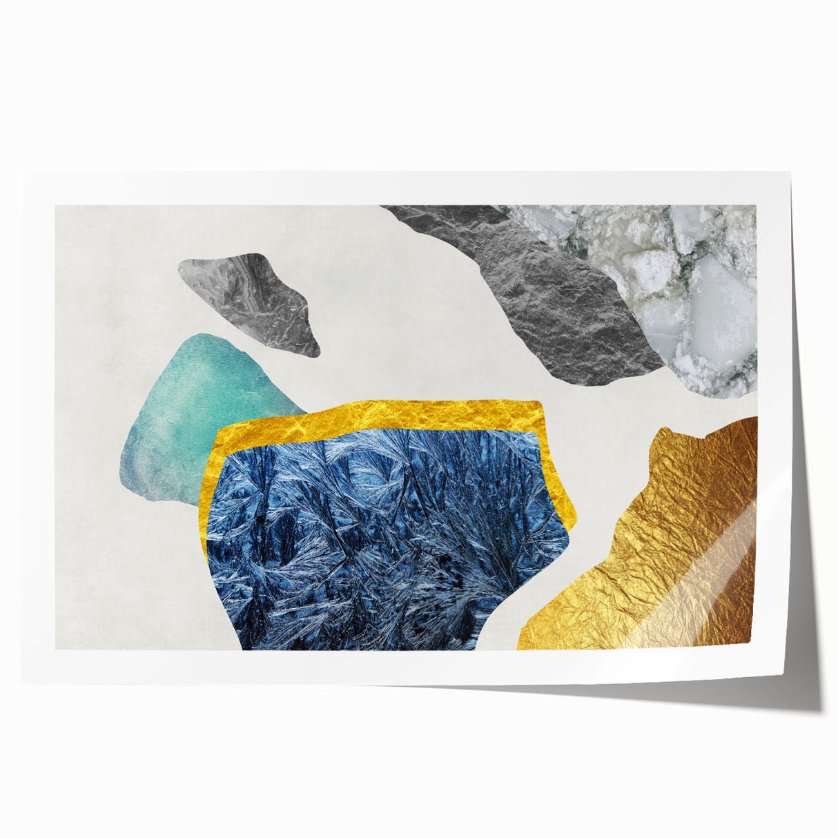 Colorful abstract strokes and lines create a vibrant wall art design, showcasing a modern aesthetic ideal for enhancing contemporary home decor. This rolled print emphasizes a dynamic interplay of colors and shapes, perfect for art enthusiasts and interior designers looking to add a unique touch to their spaces.