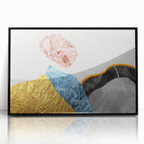 Abstract strokes and lines design wall art showcasing a modern black framed acrylic piece, ideal for contemporary home decor, adding artistic flair to any room.