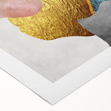 Abstract canvas art showcasing dynamic strokes and lines in vibrant colors such as blue, orange, and green, ideal for modern home decor or office spaces. The artwork exudes a sense of movement and creativity, enhancing any interior aesthetic.