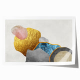 Abstract wall art print showcasing a dynamic composition of colorful strokes and lines, perfect for modern decor. Ideal for adding vibrancy to any living space.