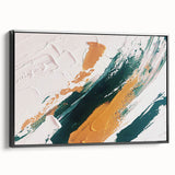 Framed abstract wall art featuring dynamic strokes and lines in black, showcasing a modern design that adds elegance to any space. Ideal for contemporary decor.