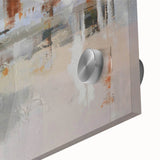 Abstract wall art featuring vibrant strokes and lines in bold colors, designed for modern decor, showcasing an intricate close-up of the acrylic glass finish.