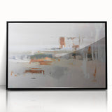 Framed wall art featuring an abstract design of colorful strokes and lines, set against a black background, ideal for modern home decor. This piece adds a vibrant touch to any room, enhancing artistic ambiance.