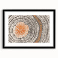 Abstract wall art featuring bold strokes and lines in a modern design, framed with a sleek black mat, perfect for contemporary decor.