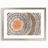 Abstract wall art featuring strokes and lines in soft pastel colors, displayed in a sleek silver frame with a mat, ideal for modern decor.