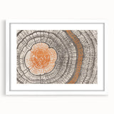 Abstract wall art featuring vibrant strokes and lines in a modern design, framed in white with a mat, perfect for contemporary decor.