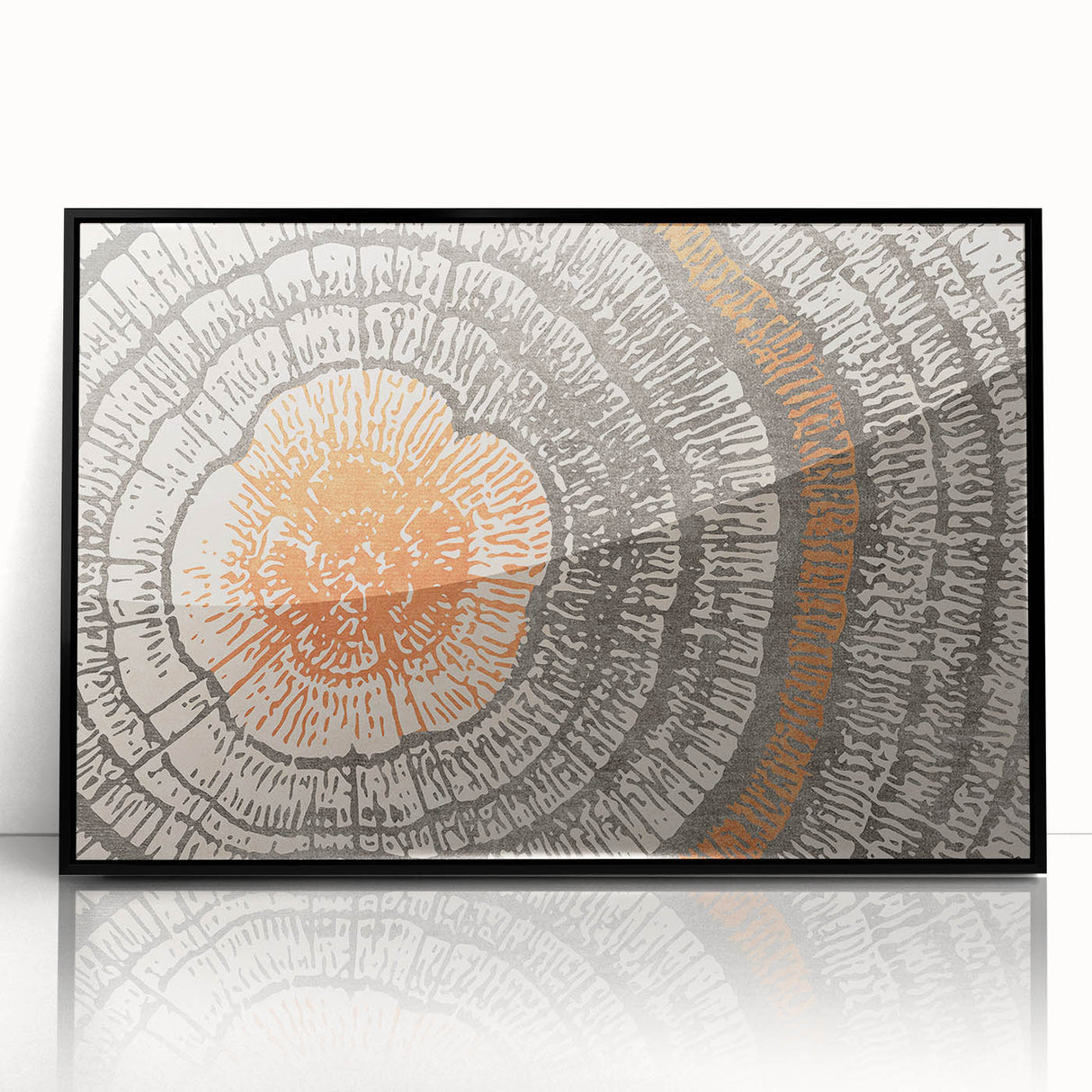 Framed wall art featuring an abstract design of colorful strokes and lines, showcasing a modern aesthetic with a sleek black frame.
