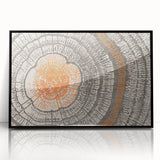 Framed wall art featuring an abstract design of colorful strokes and lines, showcasing a modern aesthetic with a sleek black frame.