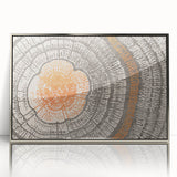 Framed abstract wall art featuring elegant silver strokes and lines on a white background, adding a modern touch to any decor.