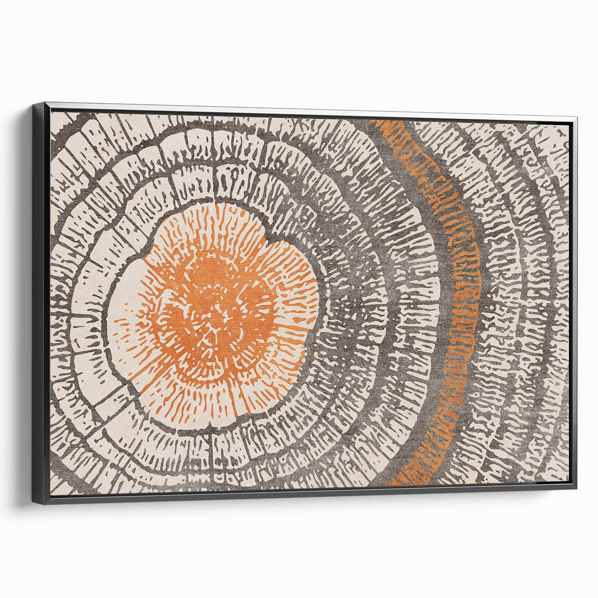 Framed wall art featuring an abstract design of strokes and lines in black and white, showcasing modern elegance for home decor.