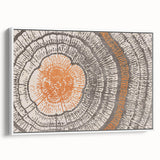 Framed canvas wall art showcasing an abstract design with colorful strokes and lines, elegantly displayed in a sleek white frame, perfect for modern decor.