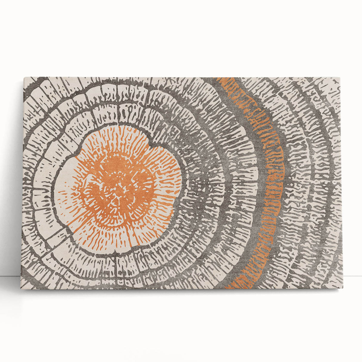 Abstract wall art featuring colorful strokes and lines on stretched canvas, showcasing a modern design perfect for contemporary home decor.