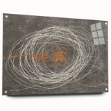 Abstract strokes and lines design wall art collection displayed in an elegant acrylic frame, showcasing vibrant colors and modern aesthetics, perfect for contemporary decor.