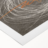 Abstract strokes and lines design wall art on rolled canvas, showcasing vibrant colors and dynamic patterns, perfect for modern home decor or artistic spaces.