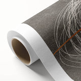 Abstract wall art featuring vibrant strokes and lines in shades of blue, orange, and yellow, printed on high-quality rolled canvas, perfect for modern home decor.