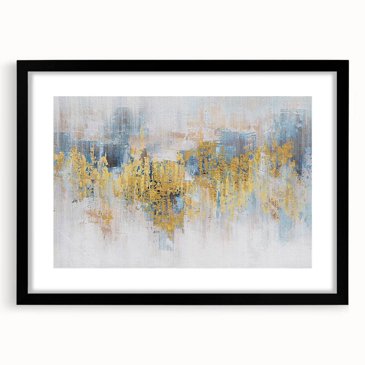 Abstract wall art featuring a black-framed design with colorful strokes and lines, creating a modern and vibrant aesthetic, perfect for contemporary home decor.