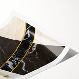 Abstract wall art print showcasing vibrant strokes and lines in a modern design, featuring a mix of blue, green, and orange hues, ideal for contemporary decor.