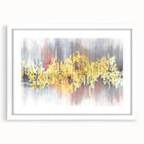 Abstract strokes and lines design in a framed wall art piece, featuring a white mat and sleek frame, ideal for modern home decor and artistic interiors.