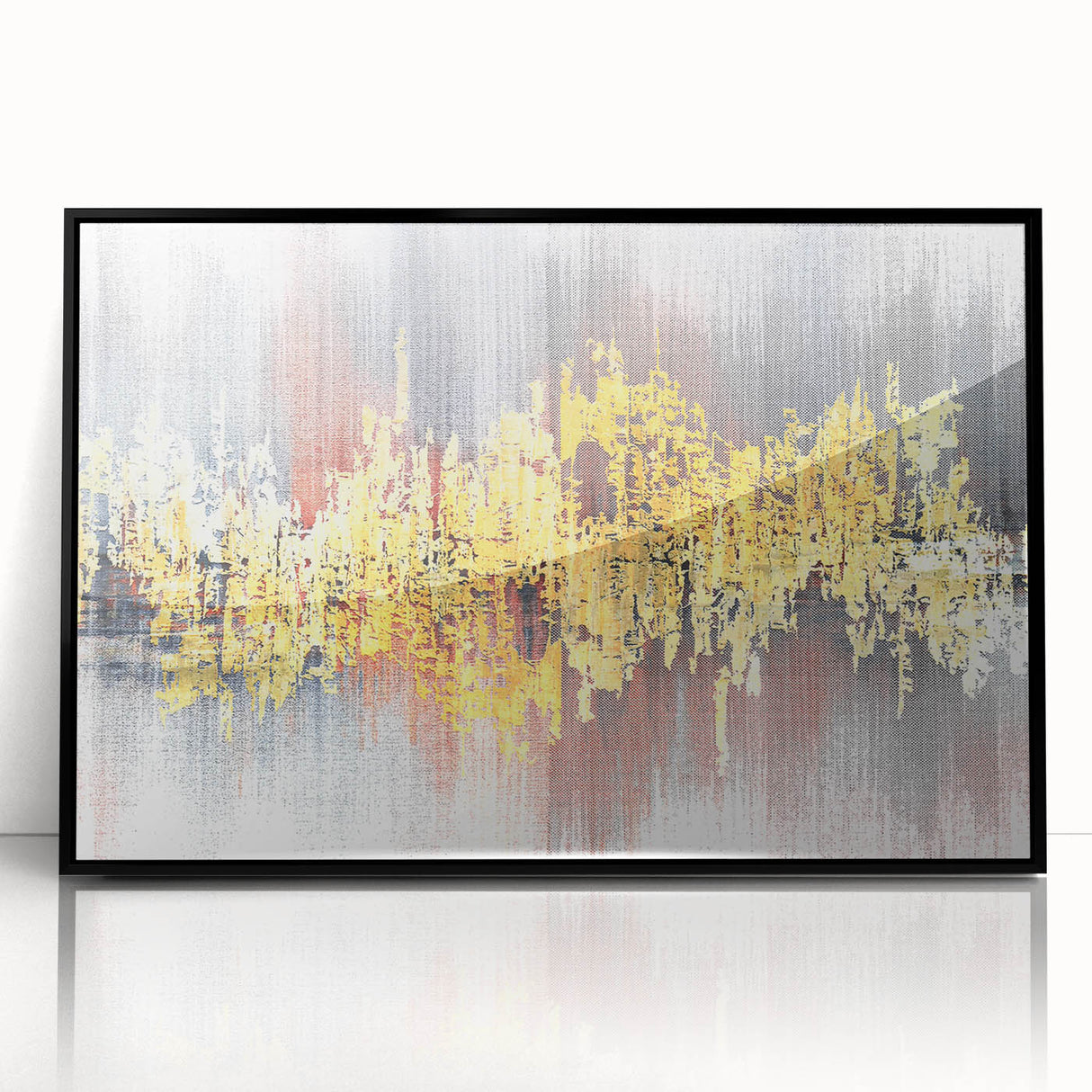 Framed abstract wall art featuring dynamic strokes and lines in black and white, enhancing modern decor with a stylish, contemporary touch. Perfect for living spaces.