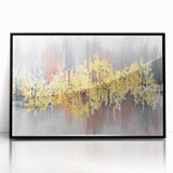 Framed abstract wall art featuring dynamic strokes and lines in black and white, enhancing modern decor with a stylish, contemporary touch. Perfect for living spaces.