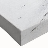 Close-up of an abstract wall art piece showcasing vibrant strokes and lines in bold colors, printed on stretched canvas, perfect for modern home decor.