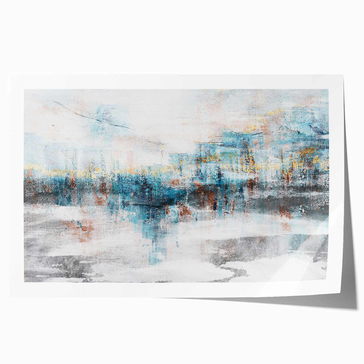 Abstract wall art print showcasing dynamic strokes and lines in vibrant colors, designed for modern home decor. Perfect for enhancing living spaces with artistic flair.