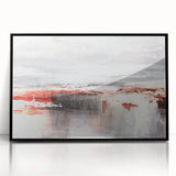 Framed abstract strokes and lines wall art design featuring a black acrylic front, ideal for modern home decor. Perfect for enhancing living spaces with contemporary style.