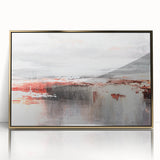 Framed wall art featuring an abstract design with gold strokes and lines on a white background, creating a modern and elegant aesthetic perfect for contemporary decor.