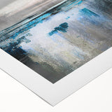 Abstract canvas wall art featuring vibrant strokes and lines in shades of blue, orange, and yellow, designed to enhance modern decor with a contemporary flair.