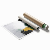 Abstract strokes and lines design wall art print showcasing vibrant colors and intricate patterns, ideal for modern home decor. Available as a rolled print for easy framing.